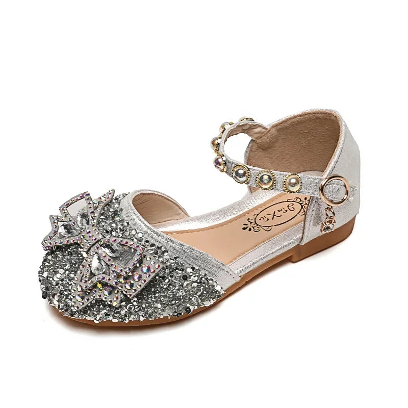 Chaussures fille scintillantes à nœud – CLEVI Paris