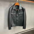 Veste homme en cuir à poches poitrine – CLEVI Paris