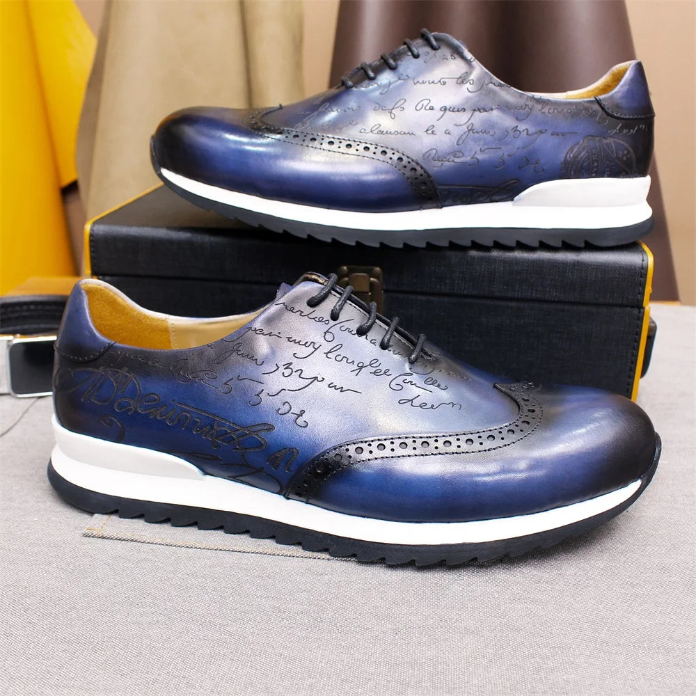 Chaussures brogue homme en cuir à lacets – CLEVI Paris