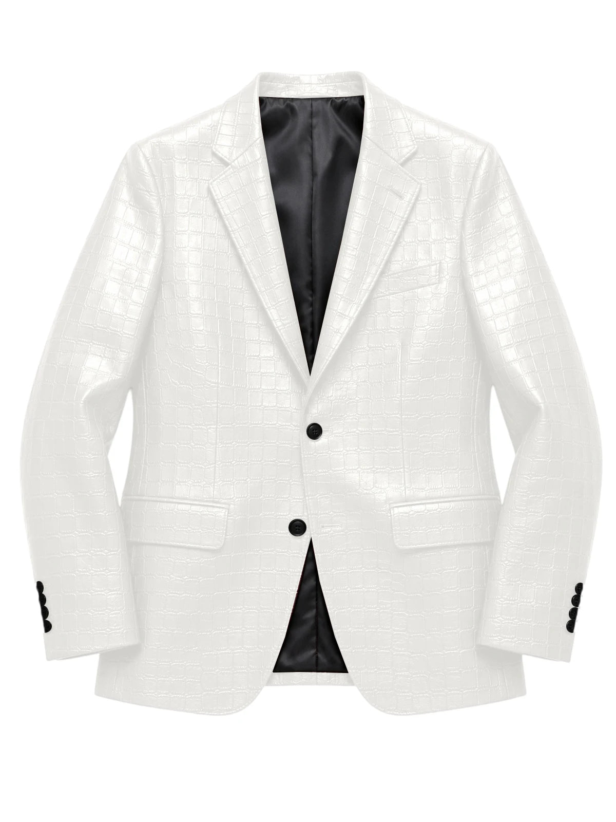Blazer homme simili cuir crocodile à 2 boutons – CLEVI Paris