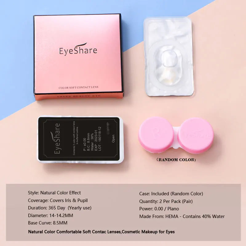 Lentilles de Contact Colorées EYESHARE | Usage Annuel Sans Correction | 15 Coloris | Maquillage & Quotidien – CLEVI Paris