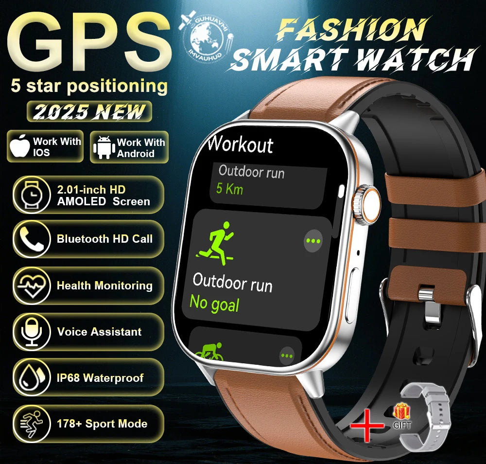 Montre connectée GUHUAVMI AMOLED 2,01 pouces – CLEVI Paris