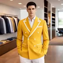 Blazer homme double boutonnage ajusté – CLEVI Paris