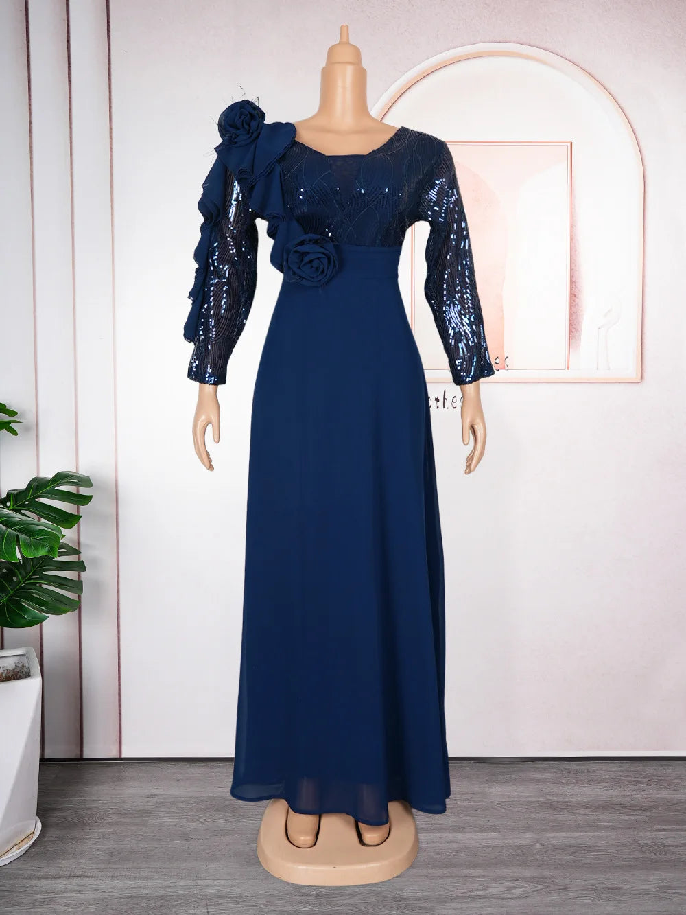 Robe longue africaine de soirée – CLEVI Paris