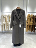 Manteau long femme en laine et alpaga – CLEVI Paris