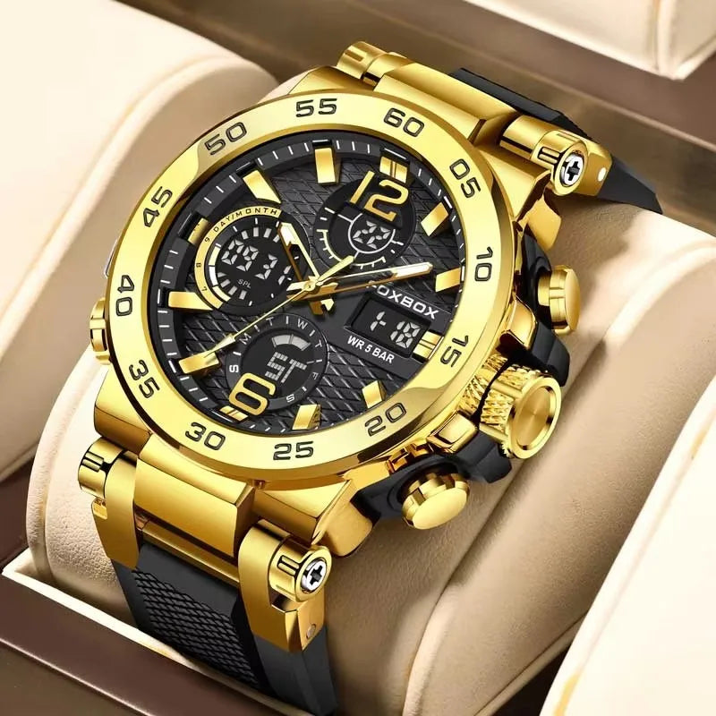 Montre Sport Double Affichage FOXBOX Homme Silicone 5 Bar – CLEVI Paris