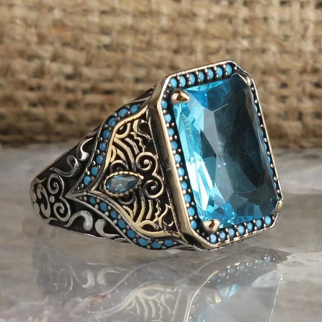 Bague Unisexe Zirconium Motif Géométrique – CLEVI Paris