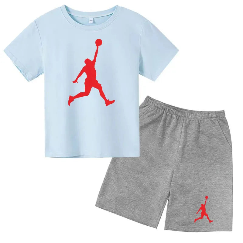 Ensemble enfant imprimé T-shirt et short – CLEVI Paris