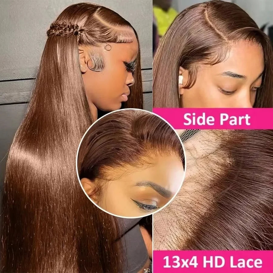Perruque HD 13x4 cheveux humains lisses – CLEVI Paris