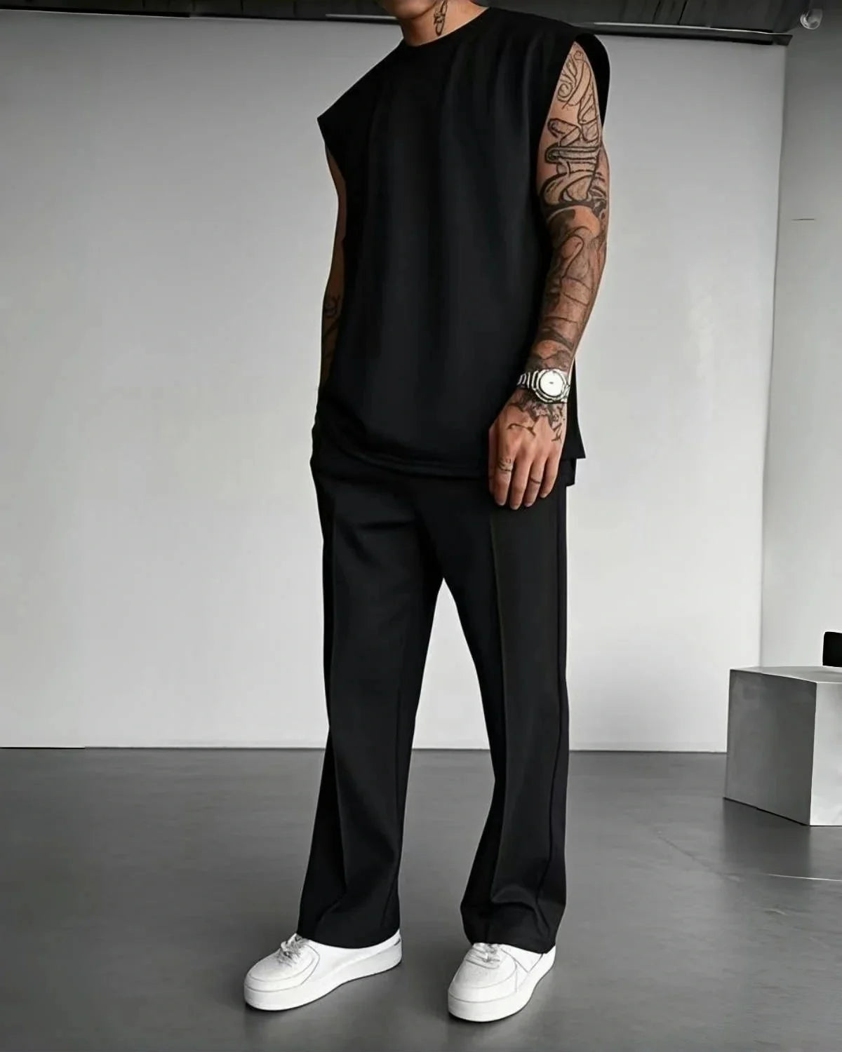 Ensemble 2 Pièces Homme Débardeur + Pantalon Sport Casual Été S-XXL – CLEVI Paris