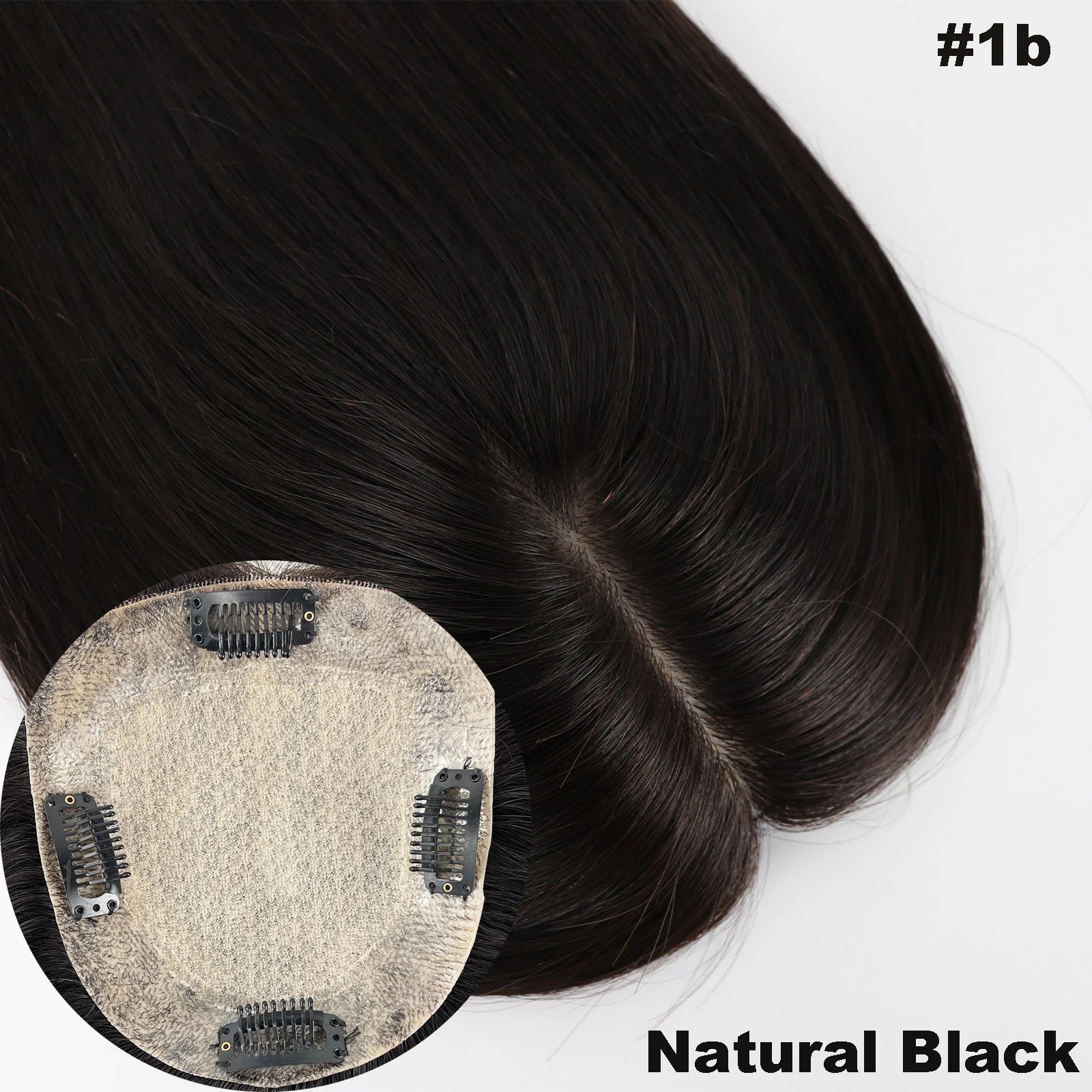 Topper Capillaire Femme Base Soie Cheveux Humains Remy Brésiliens 150% Clips – CLEVI Paris