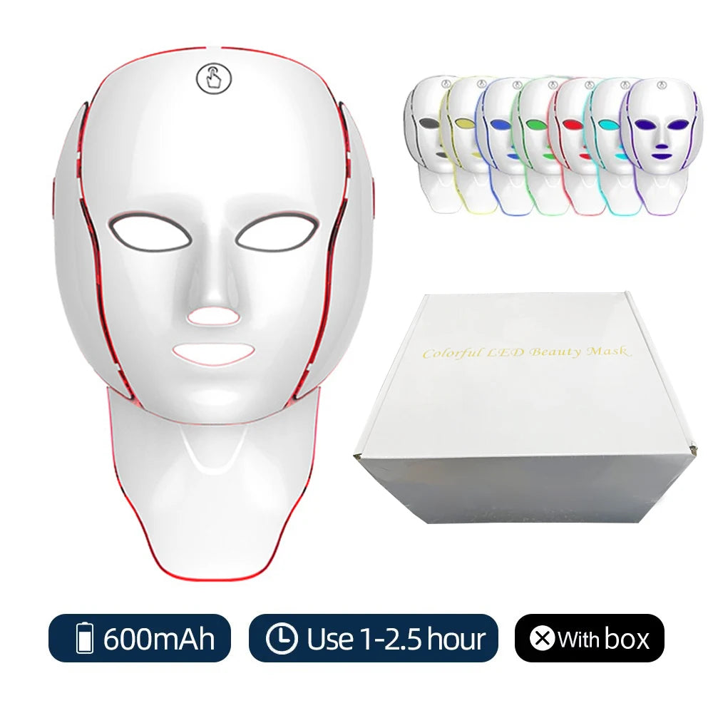 Masque LED rechargeable 7 couleurs – CLEVI Paris