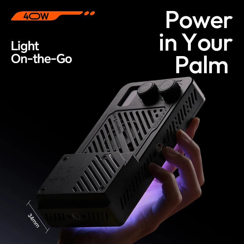 Lampe vidéo Ulanzi P40 bicolore ou RGB 40 W – CLEVI Paris