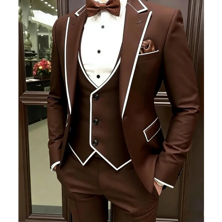 Costume homme 3 pièces, veste, gilet et pantalon – CLEVI Paris