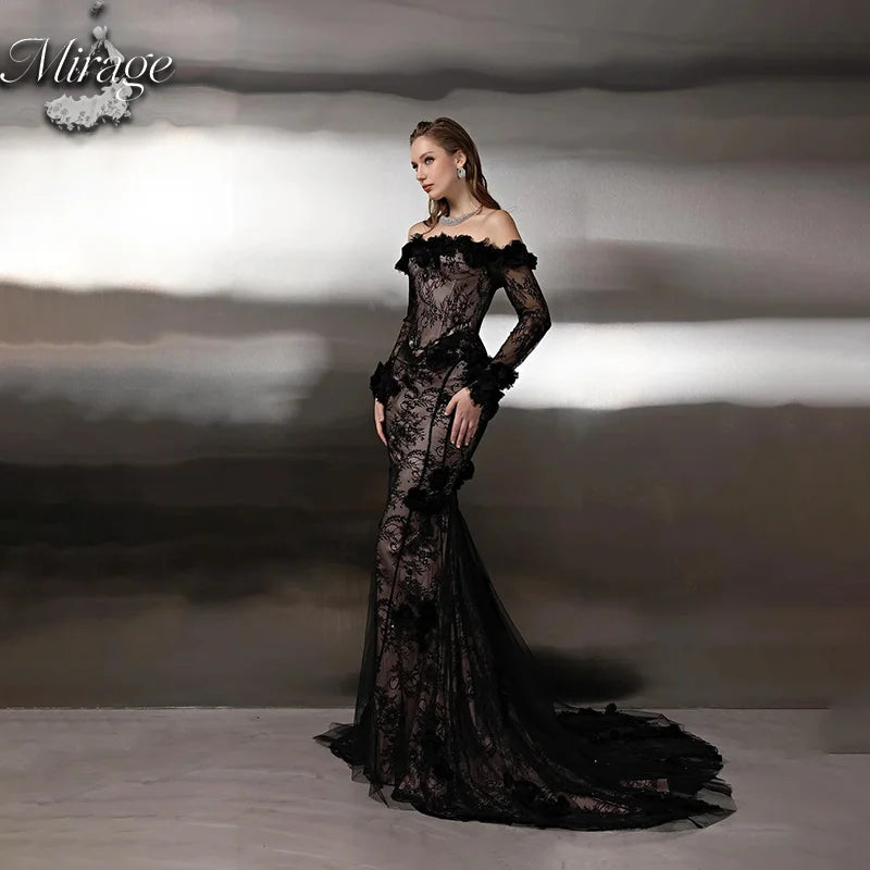 Robe de soirée sirène à une épaule – CLEVI Paris
