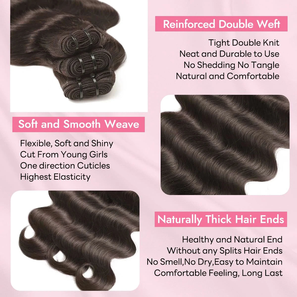 Extensions Clip-In Body Wave 8 Pcs Cheveux Remy – CLEVI Paris