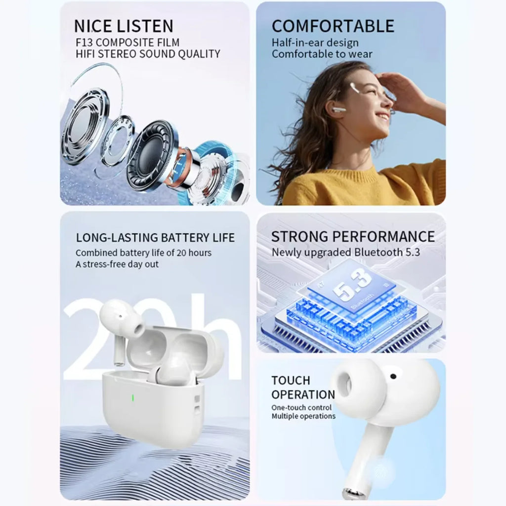 Écouteurs TWS Bluetooth ANC UEESFIT A5 – CLEVI Paris