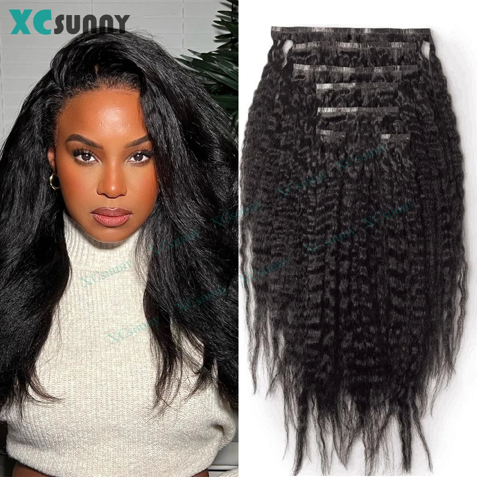 Extensions Clip-In Kinky Straight Remy – CLEVI Paris
