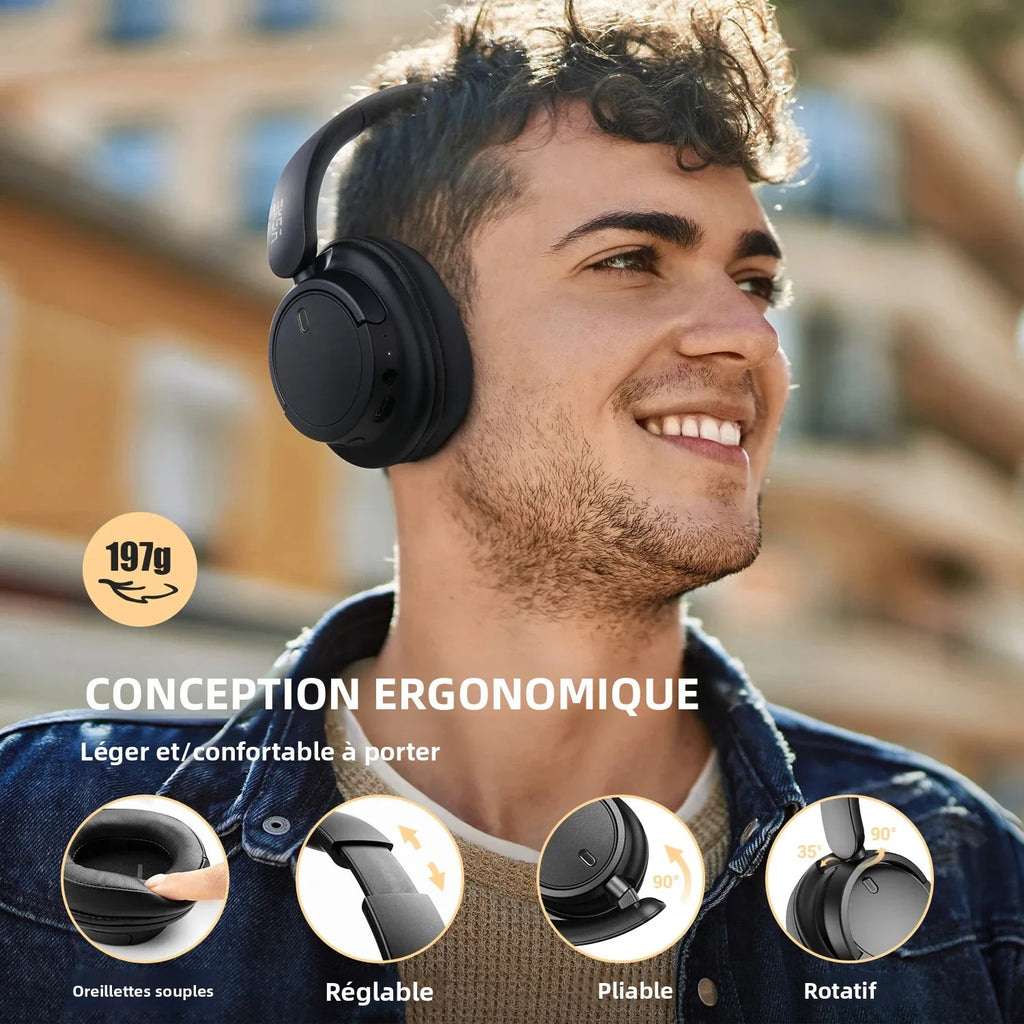 Casque Bluetooth Oneodio EKSA V16 HiFi 90h Bass/Pop Mode – CLEVI Paris