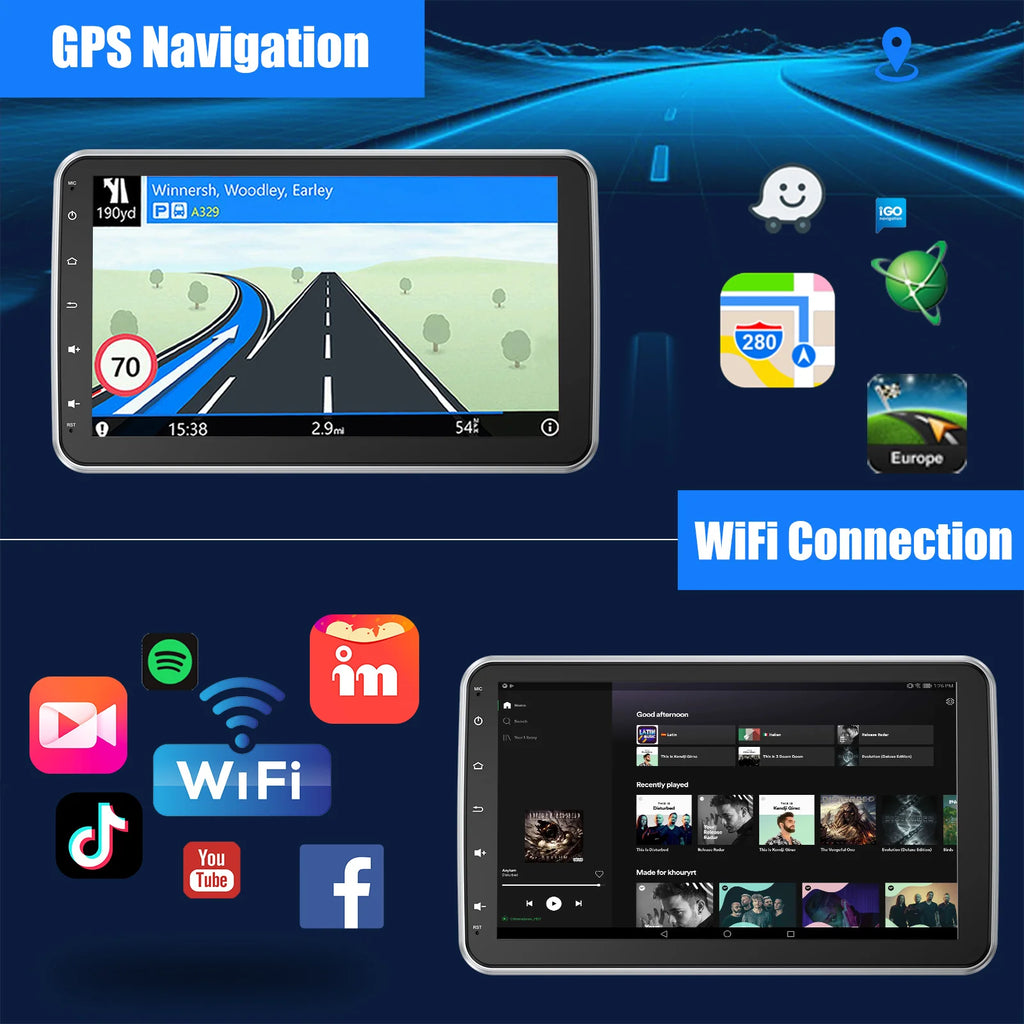 Autoradio MOPECT 10,1″ rotatif CarPlay – CLEVI Paris