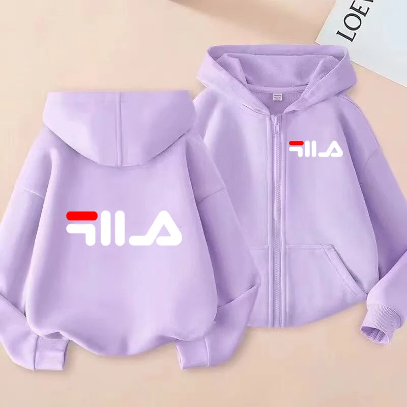 Sweat enfant zippé à capuche unisexe – CLEVI Paris