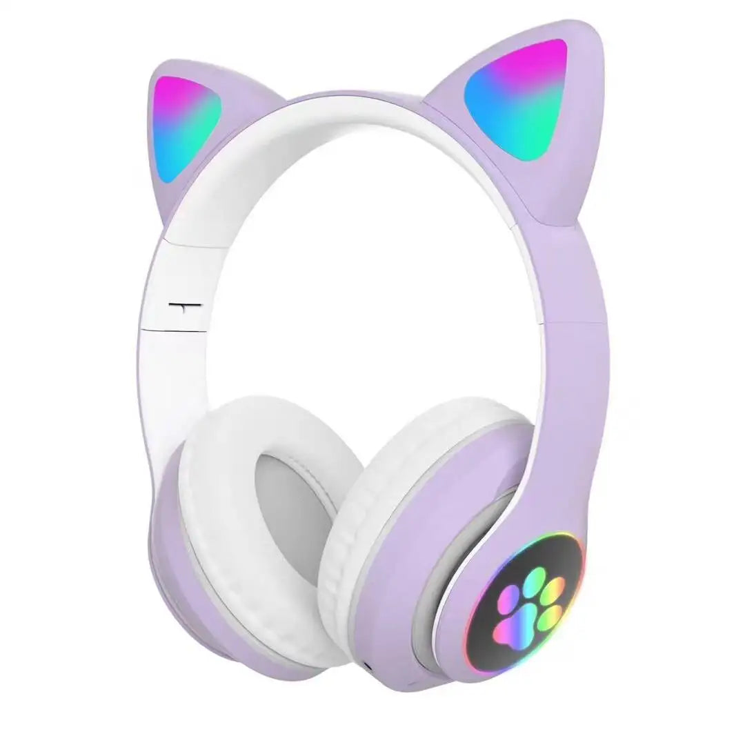Casque Enfant Oreilles de Chat LED Bluetooth 5.0 – CLEVI Paris