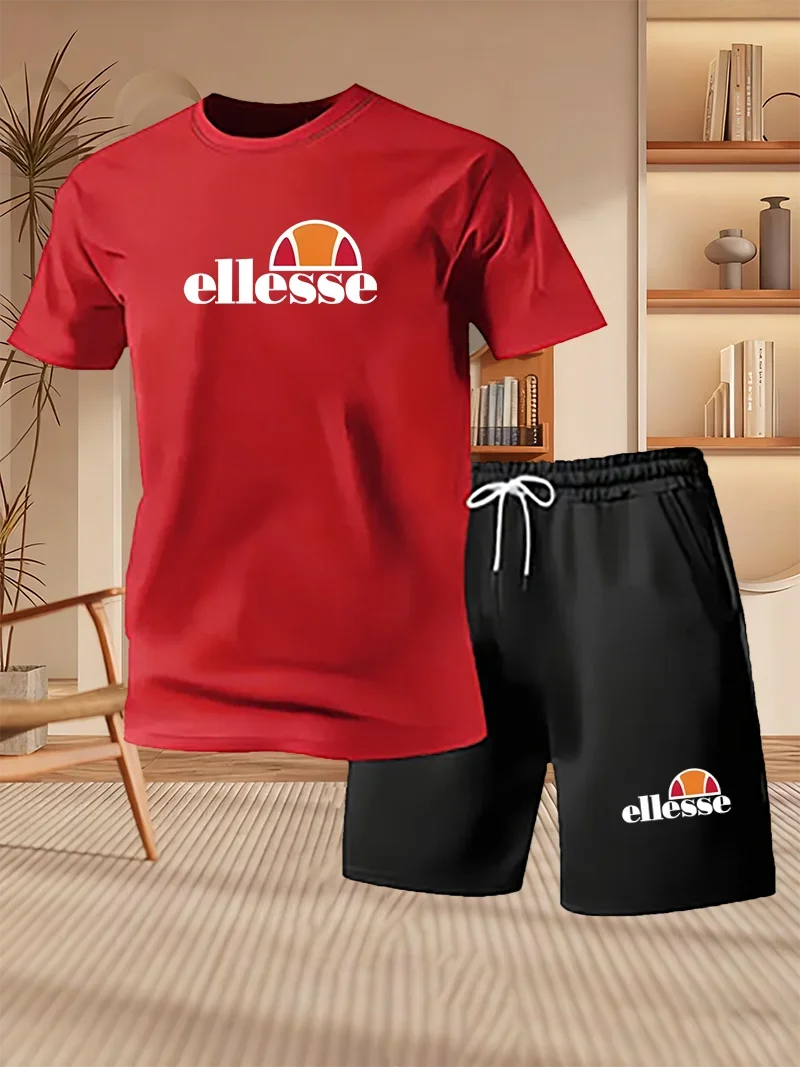 Ensemble homme d’été en polyester à col rond – CLEVI Paris