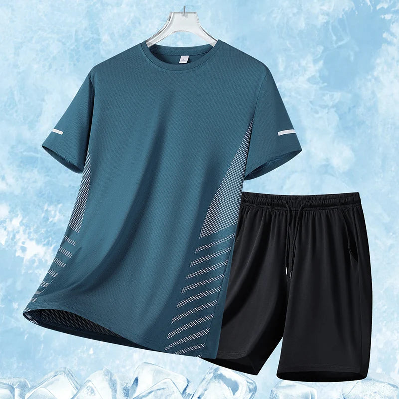 Ensemble Survêtement Homme 2 Pièces Col Rond Manches Courtes – CLEVI Paris