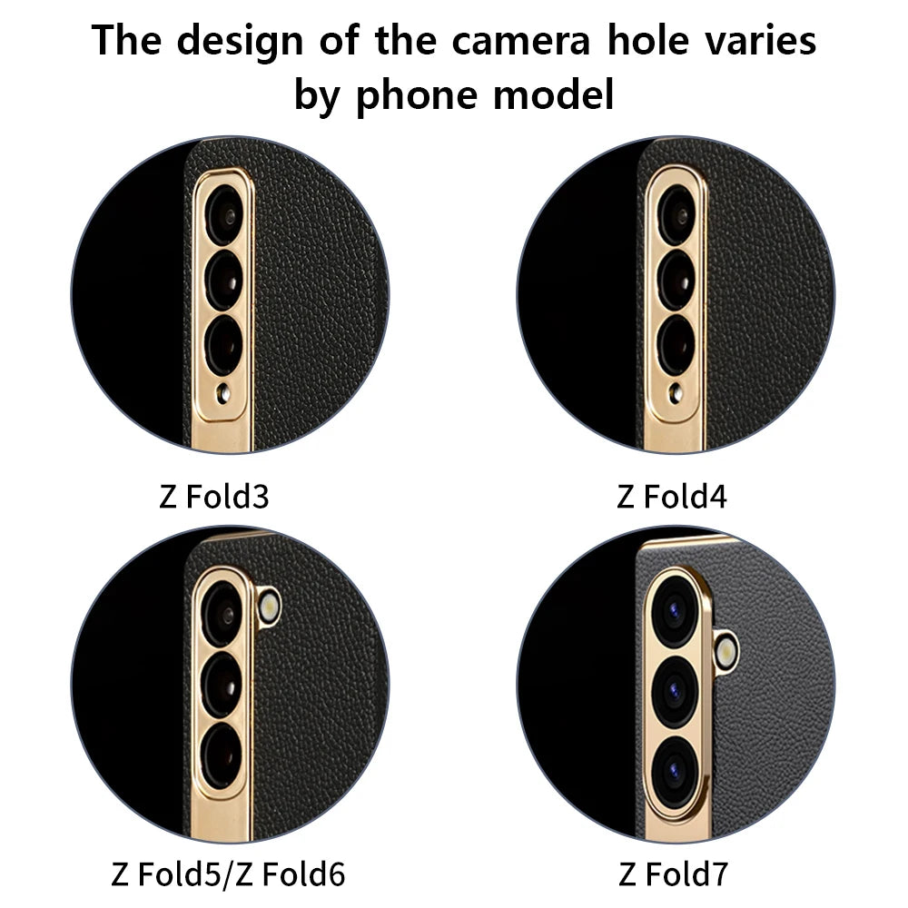 Étui Galaxy Z Fold cuir et support arrière – CLEVI Paris