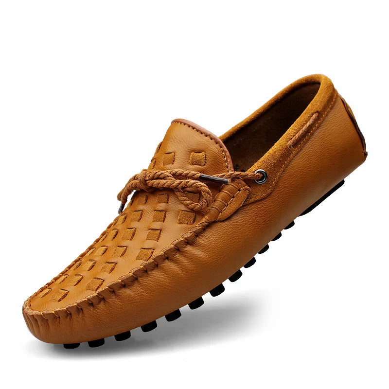 Mocassins Cuir Fendu Homme Casual Élégant Slip-On – CLEVI Paris