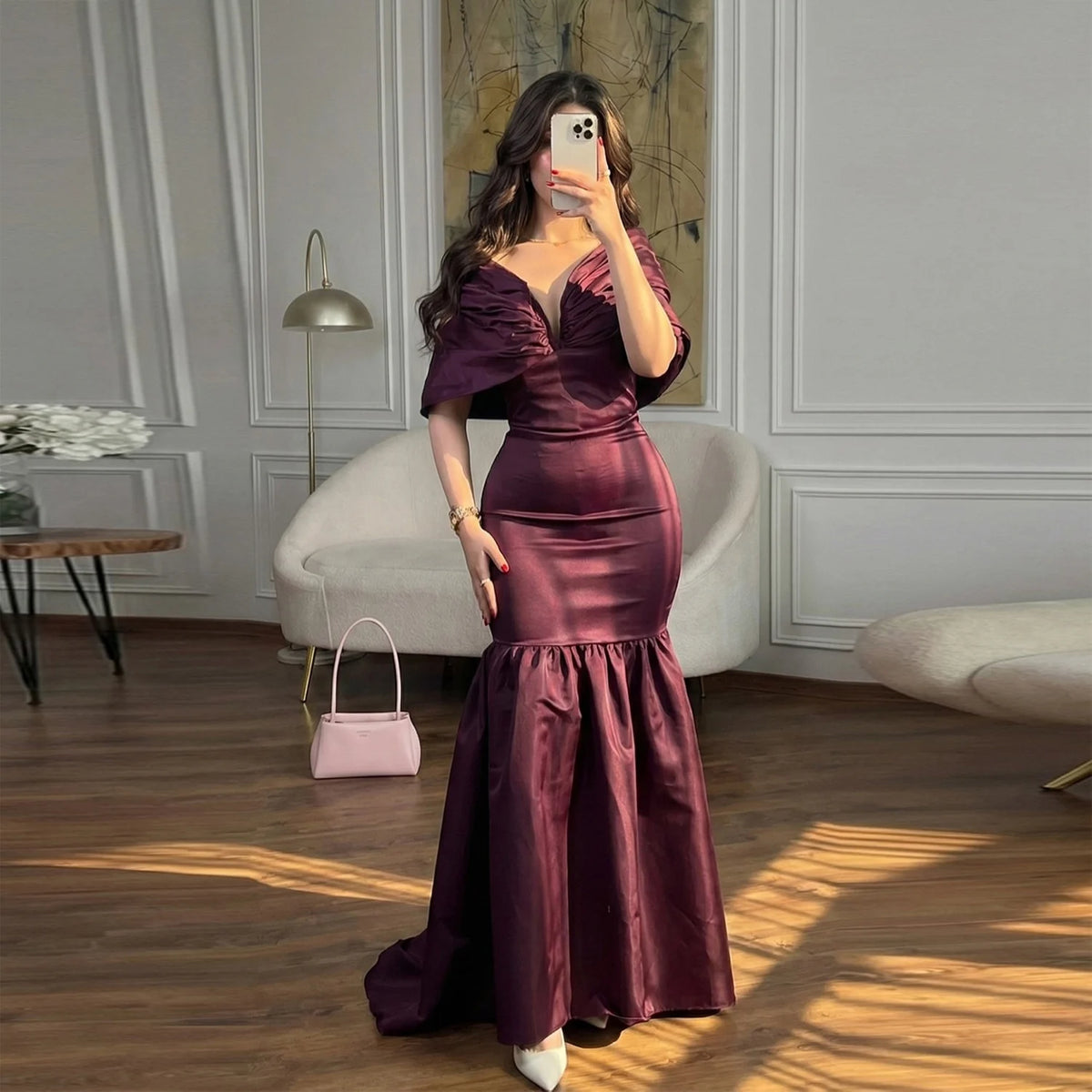 Robe de soirée sirène épaules dénudées – CLEVI Paris