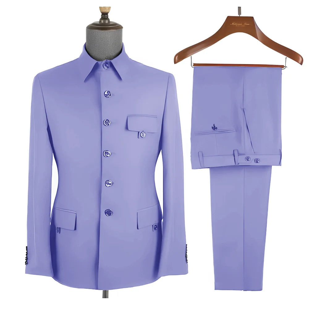 Costume homme 2 pièces, col montant – CLEVI Paris