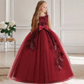 Robe longue fille à col carré – CLEVI Paris