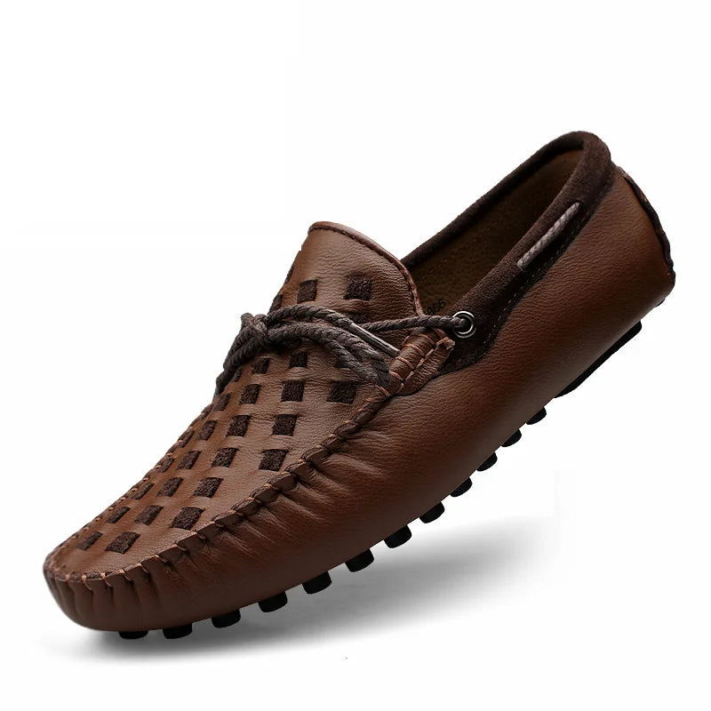 Mocassins Cuir Fendu Homme Casual Élégant Slip-On – CLEVI Paris