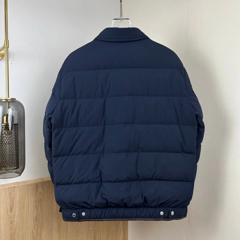 Veste homme à capuche bleu marine – CLEVI Paris