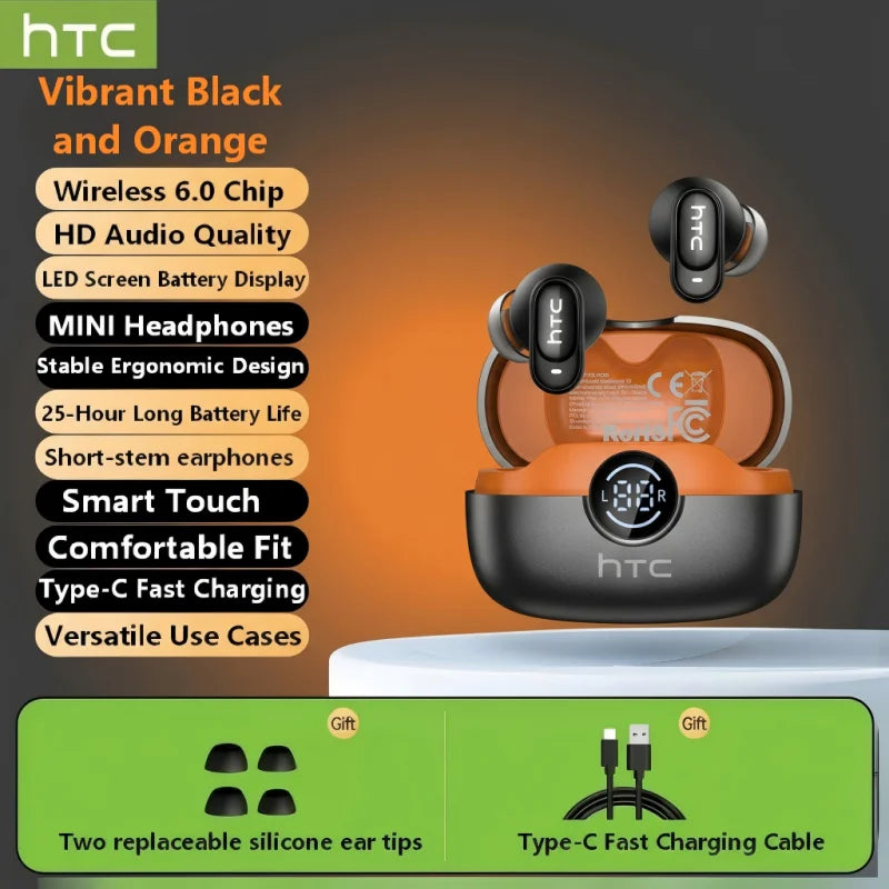 Écouteurs HTC NE79 TWS Semi-Intra Gaming 36h ENC – CLEVI Paris