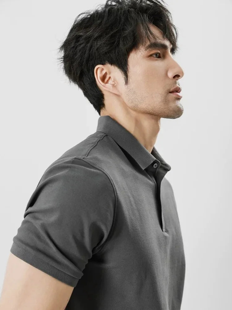 Polo Homme 100% Coton Broderie Épi Slim Fit Anti-Froissage Golf Casual Été M-4XL – CLEVI Paris