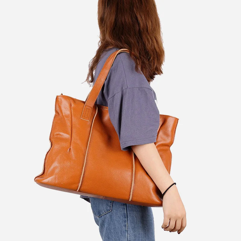 Grand sac cabas femme en cuir – CLEVI Paris