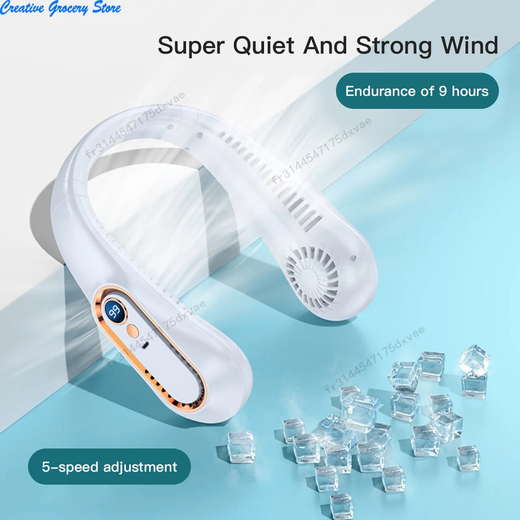 Ventilateur de cou sans pales rechargeable USB – CLEVI Paris