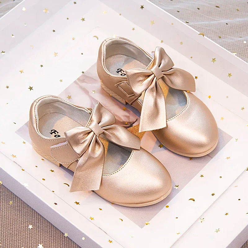 Chaussures plates fille à grand nœud – CLEVI Paris