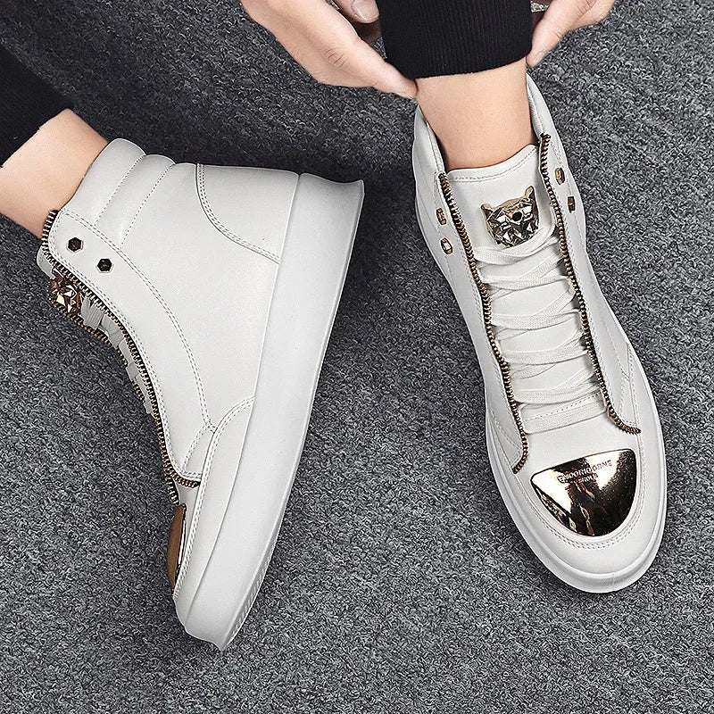 Sneakers Montantes Homme Style Skate Plateforme – CLEVI Paris