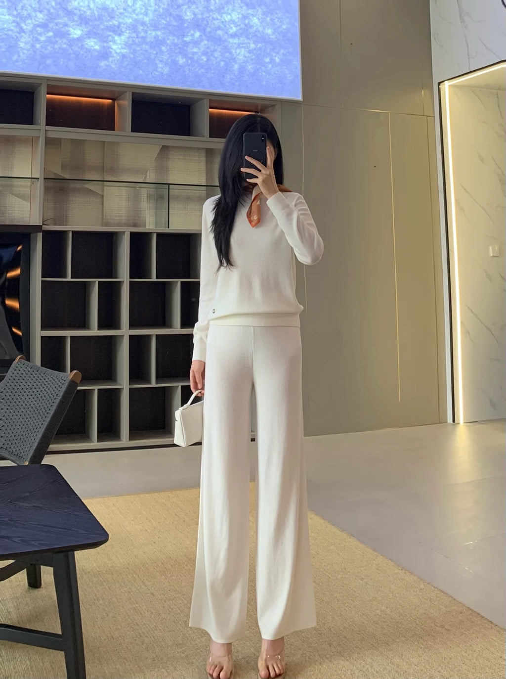 Ensemble pull et pantalon en laine femme – CLEVI Paris