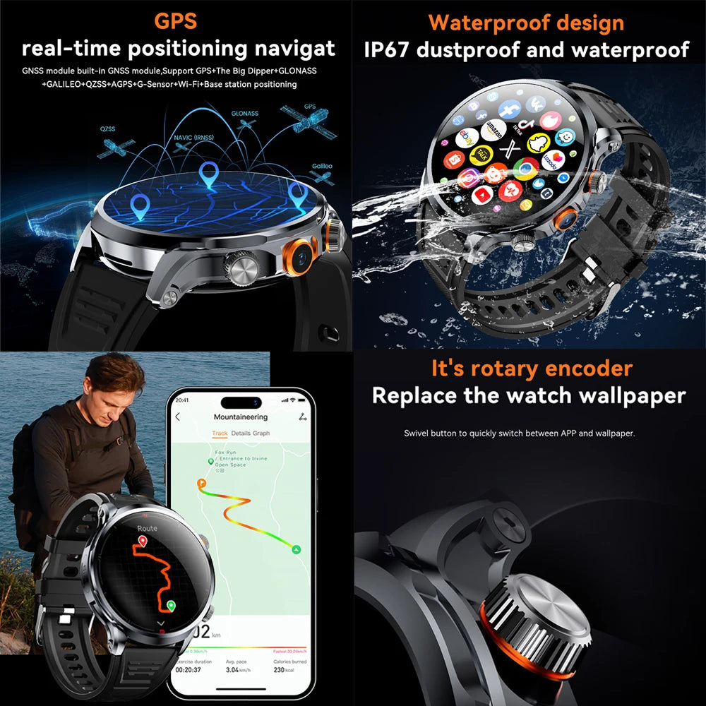 Montre Connectée 4G AMOLED BAOAIQI GPS SIM Google Play – CLEVI Paris