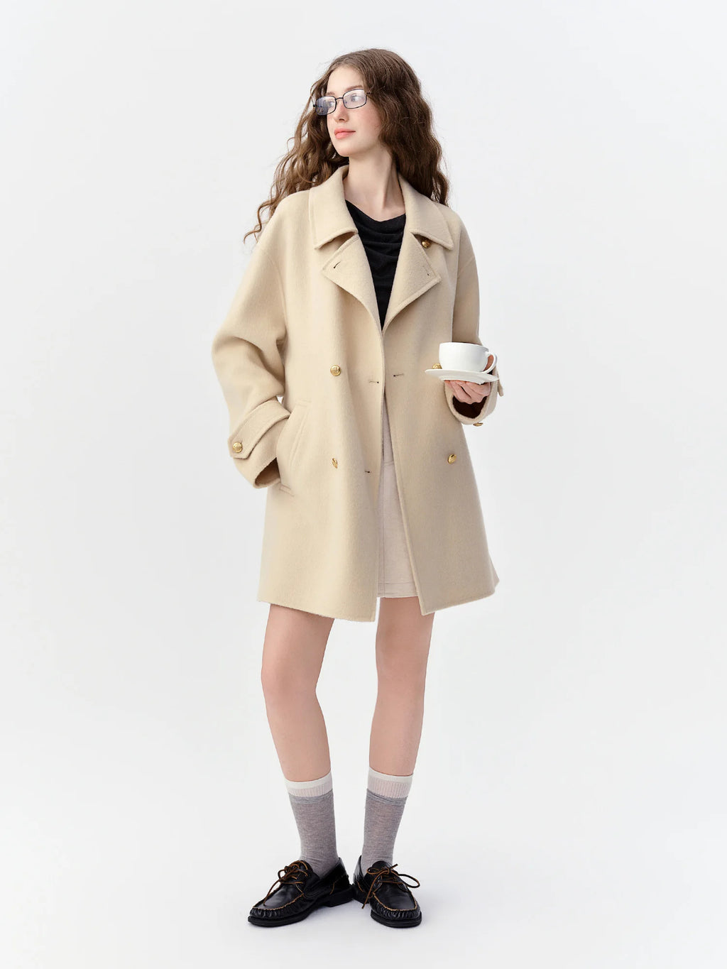 Manteau femme en laine ceinturé DUSHU – CLEVI Paris