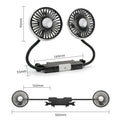 Ventilateur de voiture à double tête avec LED – CLEVI Paris