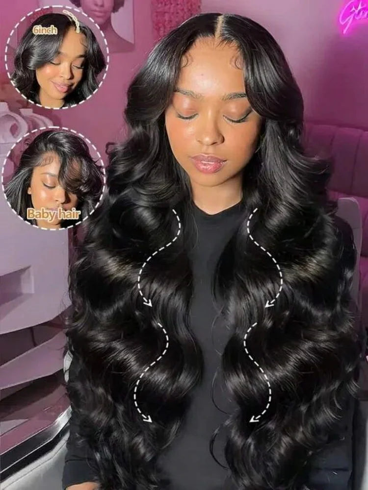 Perruque Body Wave Cheveux Humains HD Lace Glueless 250% Densité Remy Hair Brésiliens – CLEVI Paris