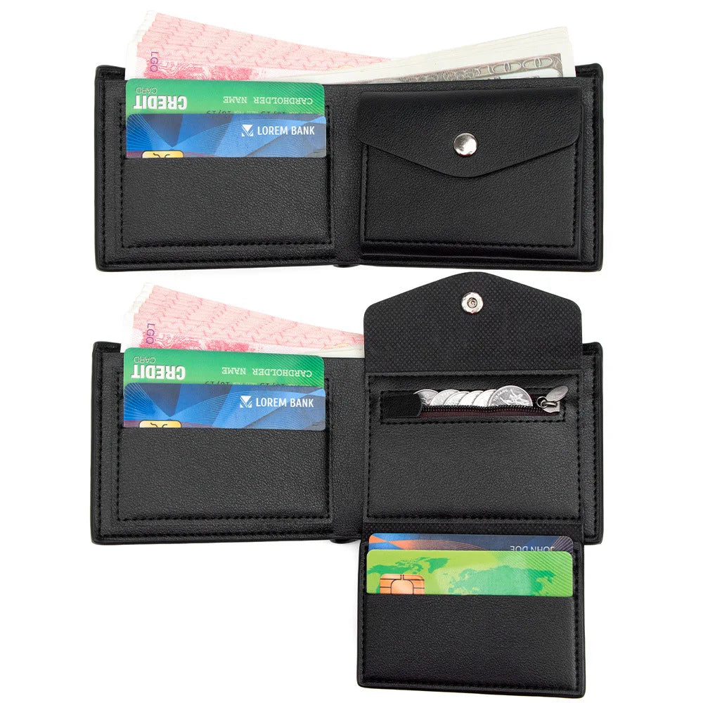 Portefeuille Compact Homme Synthétique Gaufré Porte-Cartes – CLEVI Paris