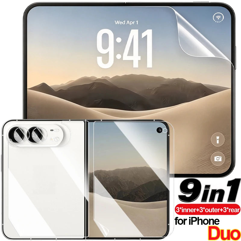 Kit films hydrogel iPhone Duo HD ou mats – CLEVI Paris