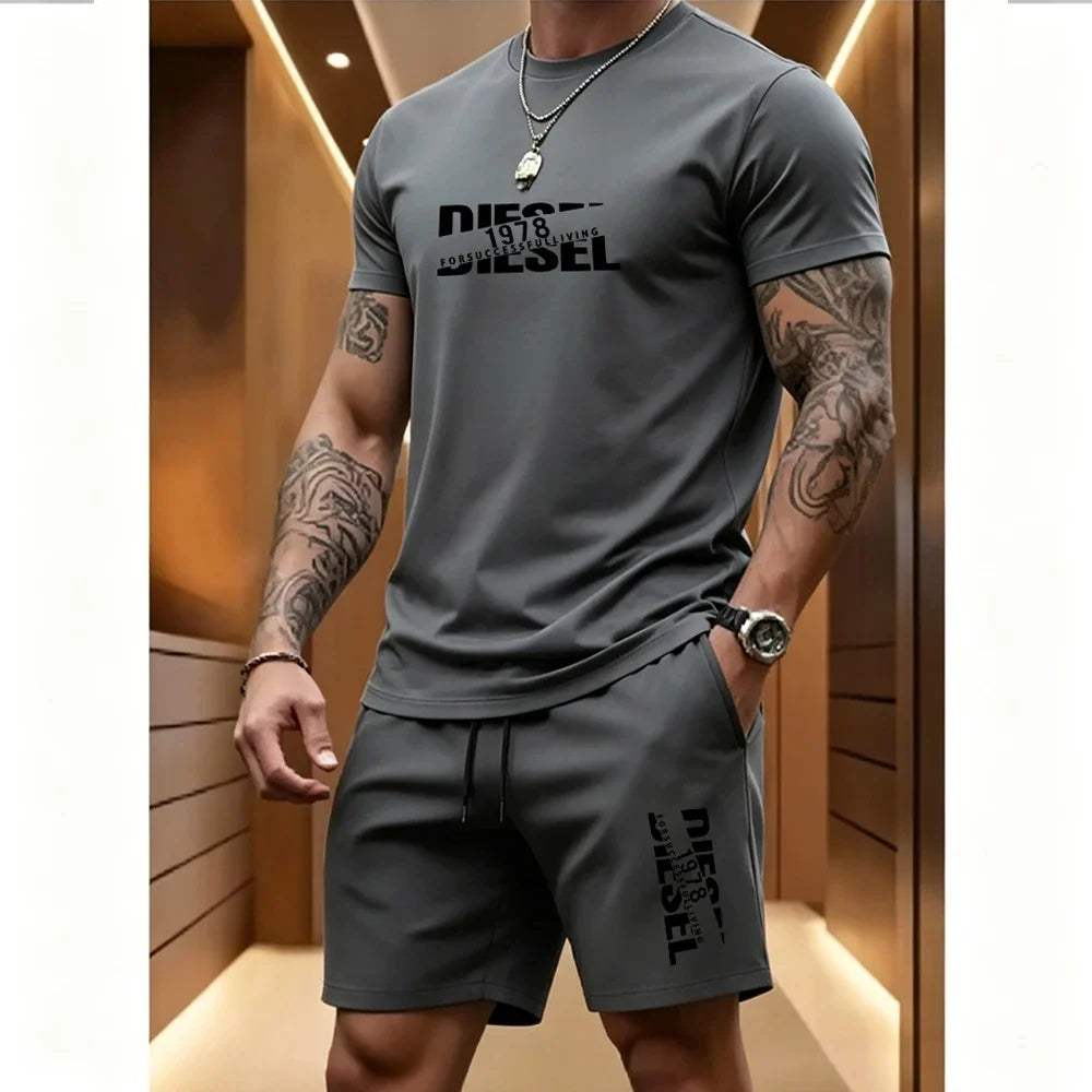 Ensemble homme imprimé, short taille élastique – CLEVI Paris