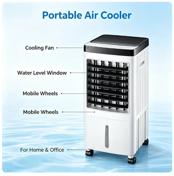 Rafraîchisseur d’air évaporatif 3 vitesses – CLEVI Paris